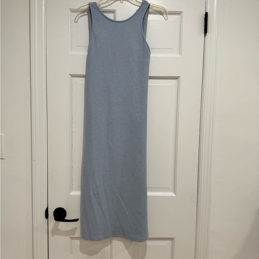 Maternity Pinkblush Gray Sleeveless Sheath Maxi Dress with Scoop Neck